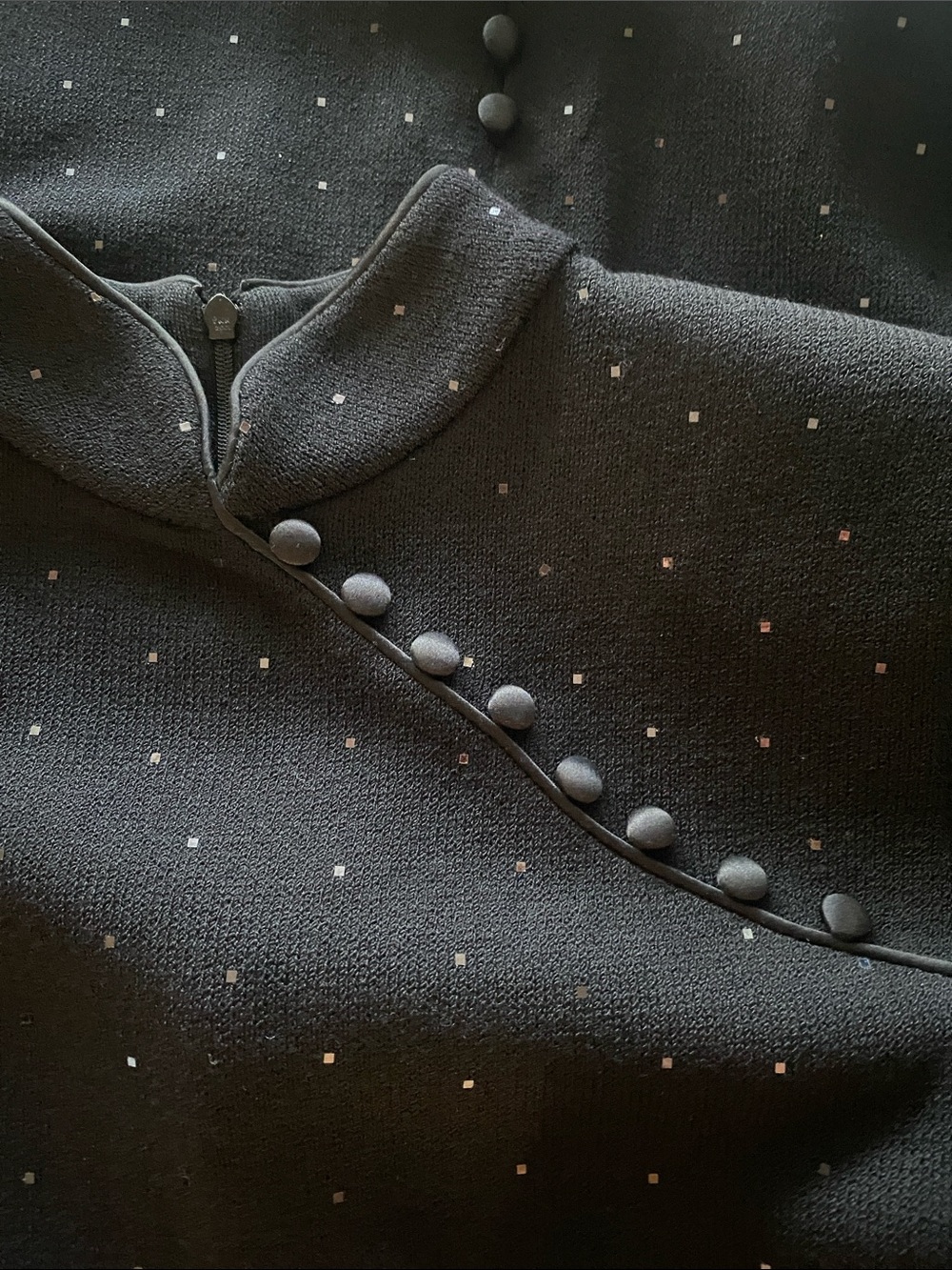 ST. JOHN Evening by Marie Gray Black Caviar Knit Dress Size 6 Timeless Classy - Picture 8 of 10